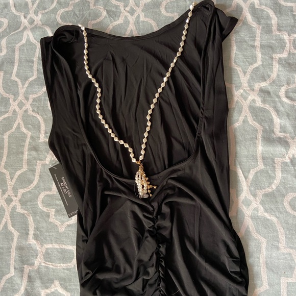 2/$10 Black Maxi Dress with Back Necklace - Picture 2 of 4